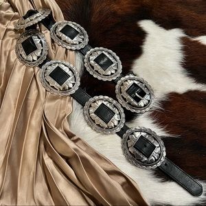 SOLD Vintage Brighton Sunflower Concho Belt